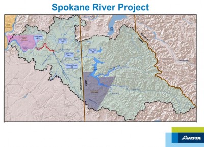 Avista Spokane River Project Map