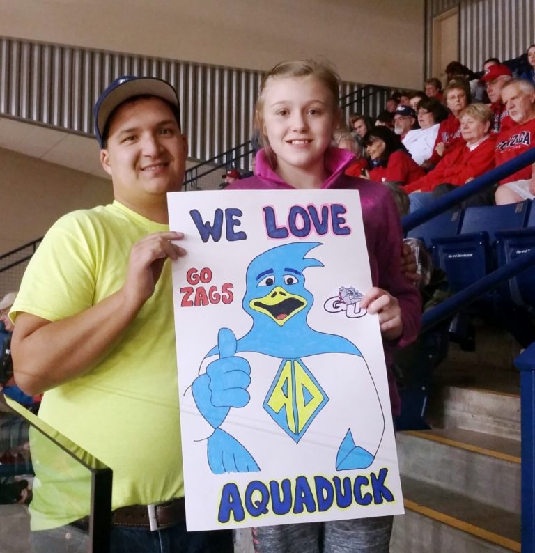 Gonzaga University Lady Zags Love Aqua Duck
